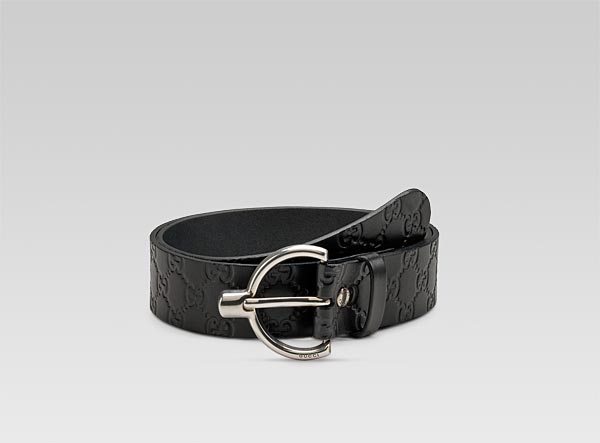 plain black gucci belt